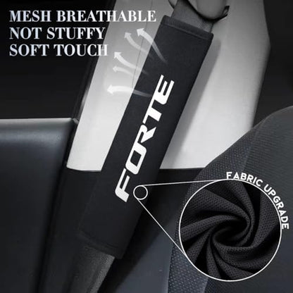 2PCS Seat Belt Covers Compatible with KIA K3 2019-2021 Car Accessories, Seatbelt Shoulder Strap Pads Safety Belt Cushions Protective Sleeves - color: Seat Covers-FORTE