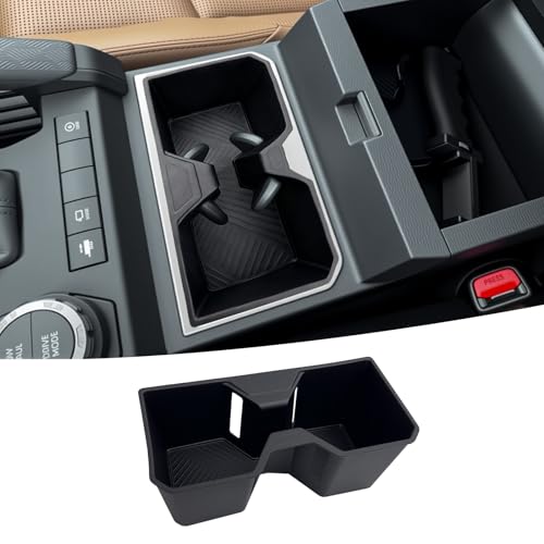 Cup Holder Insert Fits for 2025 2026 Toyota 4Runner Center Console Coaster Cup Liner Compatible with 4Runner Interior Accessories Cup Cover Organizer Storage Tray - size: 25-26 Cup Holder