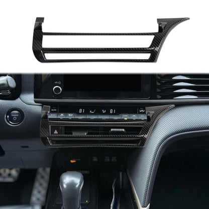 Carbon Fiber Style Center Console AC Switch Panel Air Vent Cover Trim Accessories for 2025-2026 Toyota Camry