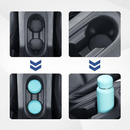 2026 Latest Car Cup Holder Insert/Holder Position Limiter - Anti Shake Silicone Car Coasters Bottle Stabilizers with Self-Adhesive - Car Must Haves Cup Holder Inserts for Car Truck SUV (6PCS) - color: 6PCS