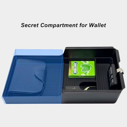 JVMA Center Console Organizer (Full Size) and Armrest Organizer for Tesla Model Y Juniper 2025 2026 and Model 3 Highland 2024-2026 (US Patent) - size: Model y '25-'26 & Model 3 '24-'26