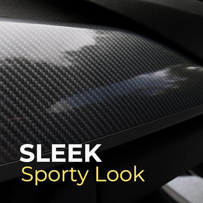 RockRose Carbon Fiber Vinyl Wrap, Anti-Wrinkle, Air Release, Automotoive Bubble Wrap, Self Adhesive Vinyl Stickers DIY Decals (5FT x 60FT, 7D Silver) - color: 7D Silver, size: 5FT x 60FT