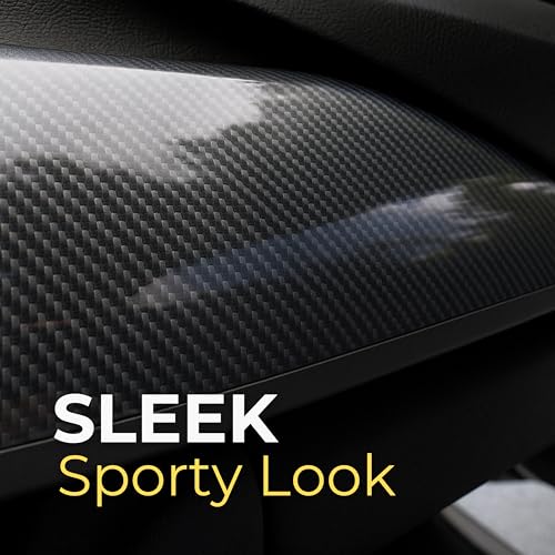 RockRose 7D High Gloss 7D Silver Carbon Fiber Vinyl Wrap, Anti-Wrinkle, Air Release Automotive Bubble Wrap, Self Adhesive Car Vinyl Sticker DIY Decals 1FT x 10FT - color: 7D Silver, size: 1FT x 10FT