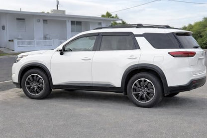 2022-2026 Tape-On Rain Guards for Nissan Pathfinder Side Window Visor Deflectors S SV SL Platinum Rock Creek Smoke Tinted Vent Shades 2023 2024 2025 - size: For Nissan Pathfinder 2022-2026