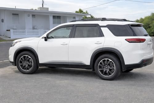 2022-2026 Tape-On Rain Guards for Nissan Pathfinder Side Window Visor Deflectors S SV SL Platinum Rock Creek Smoke Tinted Vent Shades 2023 2024 2025 - size: For Nissan Pathfinder 2022-2026