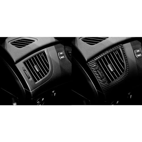 Real Carbon Fiber Instrument Panel Vent Trim Stickers Decals Compatible with Hyundai Genesis Coupe 2013 2014 2015 2016 Interior Accessories - color: Instrument Side Vent