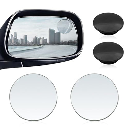 2-Pack Universal HD Blind Spot Mirrors, 360° Adjustable Frameless Convex Rear View Mirror for Cars, Trucks, SUVs, and Vans - Fan Shaped Side Mirrors Car Accessories (Circle) - style: Circle