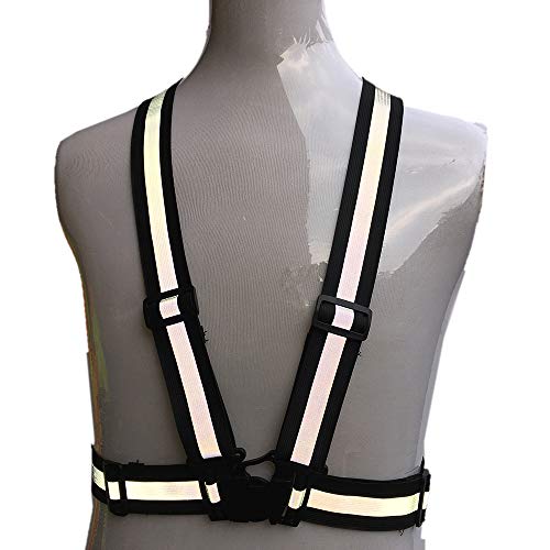 ZOJO Safety Vests,10 Packs | Lightweight, Adjustable & Elastic | Safety & High Visibility for Running, Jogging, Walking,Cycling | Fits Outdoor Clothing (Black) - color: 10pcs-black