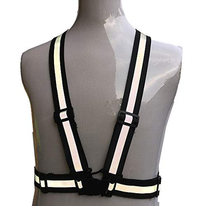 ZOJO Safety Vests,10 Packs | Lightweight, Adjustable & Elastic | Safety & High Visibility for Running, Jogging, Walking,Cycling | Fits Outdoor Clothing (Black) - color: 10pcs-black