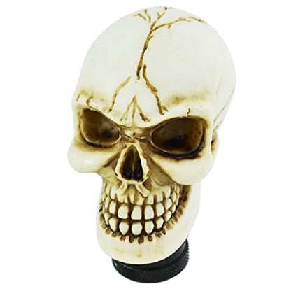 Skull Gear Speed Shift Stick Head Fit Most Cars - color: Beige