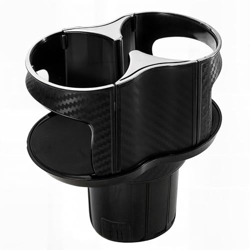 Double Cup Holder for Car, 2 in 1 Extra Cup Insert with Expandable Base, Multifunctional Extender Expander Adapter with Elastic Open-Close Cup Mouth, Adjustable Bracket FOR 2.1''-2.9'' BOTTLE DIAMETER