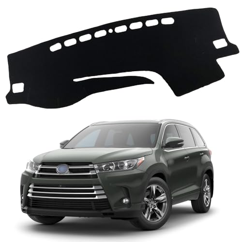 XITER Polyester Dashboard Cover Mat Carpet Dash Nonslip Sun Shade Mat Compatible For Toyota Highlander 2014 2015 2016 2017 2018 2019 - size: 2014-2019 Highlander