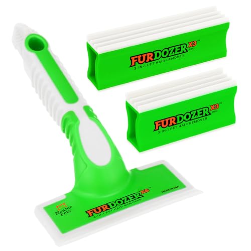 FurDozer Pet Hair Remover & Auto Detailing Tools - Cat & Dog Hair Remover for Carpets, Car Interiors, Couches, Bedding, & Pet Furniture (Green, (3 Pack) - X6, X3 PRO, X3 MINI) - color: Green, size: (3 Pack) - X6, X3 PRO, X3 MINI