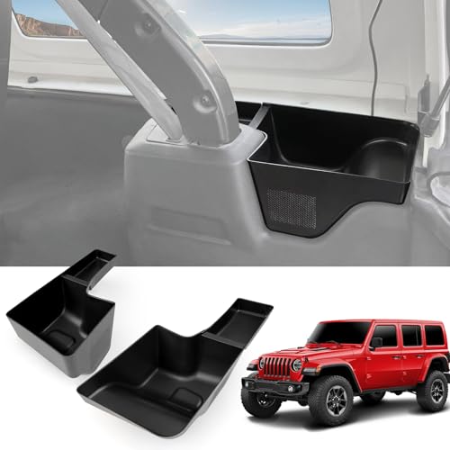 Wheel Well Storage Bin Fit for 2018-2023 Jeep Wrangler JL JLU 4XE Rear Trunk Side Storage Box Cargo Organizer Cargo Tray for Wrangler JL 4dr Accessories(18-23 Trunk Organizer, Not Gladiator) - color: 18-23 Trunk Organizer