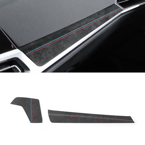 Betterhumz Car Central Instrument Dashboard Cover Trim Compatible with BMW G20 G28 G42 G23 3 4 Series 318i 320i 330i M340i 2020-2023 Car Interior Accessories for Alcantara Style A - size: Suede A