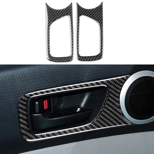 NVCNX Real Premium Carbon Fiber for Toyota 2nd Gen Tacoma Accessories 2005-2015 2006 2007 2008 2009 2010 2011 2012 2013 2014 Car Door Inner Handle Cover Interior Trim Sticker Decal 2PCs - for 2-Door - color: Door Inner Handle Trim - for 2005-2015 2-door
