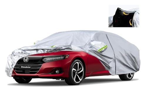 KouKou Full Exterior Covers 100% Waterproof, Universal Fit Toyota Camry Honda Accord Mercedes C Class etc, Car Cover for Automobiles All Weather(Sedan, Maximum Length 193 Inches) with Door Zipper. - size: C3-Fit sedan length ( 186" to 193")