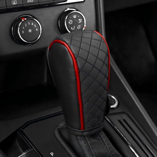 Car Gear Shift Cover, Anti-slip Gear Shift Knob Cover, Stick Shifting Knob Decorative Protector, Universal Protective Accessories for Most Cars, Trucks, SUVs (Red) - color: Red, size: 1 PC#Red