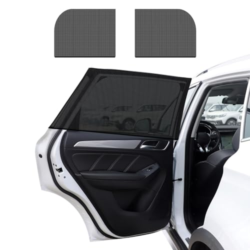 Ohleats 2 PCS Car Window Shades, Auto Front Rear Side Window Sun Shades for Block Heat & UV Protection, Breathable Mesh Baby Window Screen Covers, Universal Car Accessories (SUV Back) - size: SUV Back