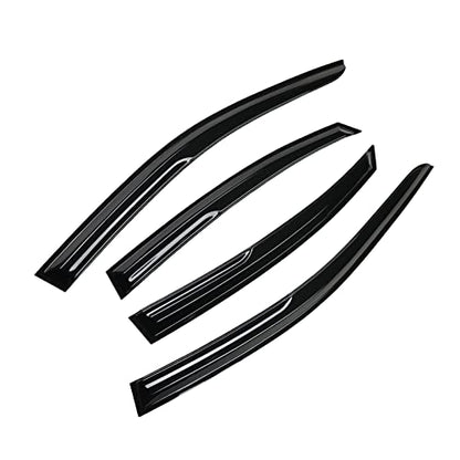 4pcs Smoke Tinted Tape-On Side Window Visor Rain Guards Designed for Kia Forte 2019 2020 2021 2022 2023 EX FE GT LINE LXS Shatterproof Window Deflectors 4 pcs - size: 2019-2023 Kia Forte
