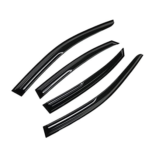 4pcs Smoke Tinted Tape-On Side Window Visor Rain Guards Designed for Kia Forte 2019 2020 2021 2022 2023 EX FE GT LINE LXS Shatterproof Window Deflectors 4 pcs - size: 2019-2023 Kia Forte