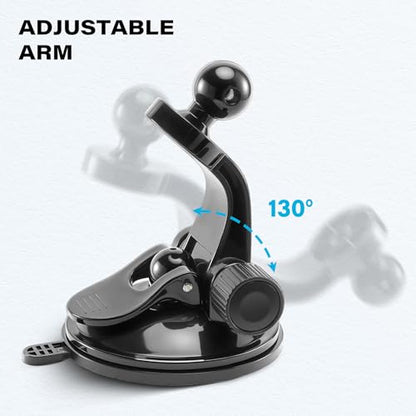 1Zero 2 PCS Adjustable GPS Car Mount for Garmin Nuvi Dezl Drive Drivesmart Zumo Driveassist DriveLuxe StreetPilot RV, Replacement Suction Cup GPS Dash Ball Mount Dashboard Windshield Car Holder