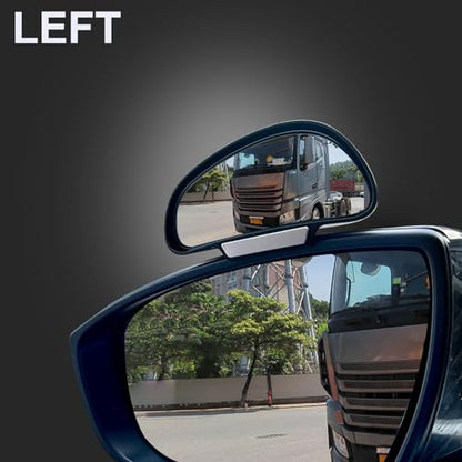 Blind Spot Mirror Adjustable 360 Degree Car Side Mirror, HD Glass Rear View Exterior Accessories Frame Thickness Less than 5MM for Car SUV (single mirror left+right) - style: single mirror left+right
