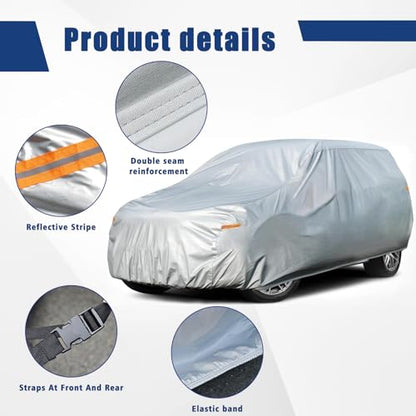 Kayme 6 Layers SUV Car Cover Custom Fit for BMW X7（2018-2025） Waterproof All Weather for Automobiles, Outdoor Full Cover Rain Sun UV Protection.Silver - size: 8. Custom Fit BMW X7