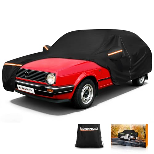 Car Cover for Volkswagen Golf MK2 1983-1992, 420D Oxford Cloth and Cotton Car Cover Waterproof All Weather with Zipper Windproof Heavy Duty All Weather with Wind, Sun, UV and Dust Protection - size: for Volkswagen Golf MK2 1983-1992
