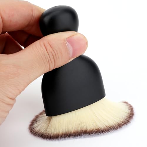 Car Detailing Brush, Soft Bristle Cleaning Brush, Scratch-Free Auto Duster Tool for Dashboard, Air Vents, Leather & Interior Cleaning (Black&Brown&White) - color: Black&Brown&White