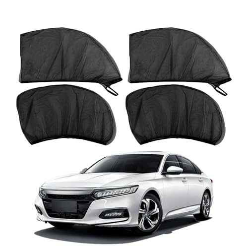 Car Window Sun Shade Cover, 4 PCS Breathable Mesh Car All Side Window Sunshade, Mosquito Net Curtain, Reduce Sun Rays, Sun Glare, Privacy Protection, Cover Full Window Suitable for Most Sedans - size: 4 Pcs #Sedan Style