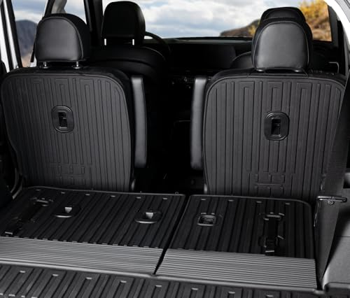 Kick Mats Backrest Mats for 2020-2024 2025 Kia Telluride 7 Passenger Captain Chairs Car Mats Accessories, All Weather TPE Interior Protector(2nd Row Backrest Mats) - size: 2nd Row Backrest Mats