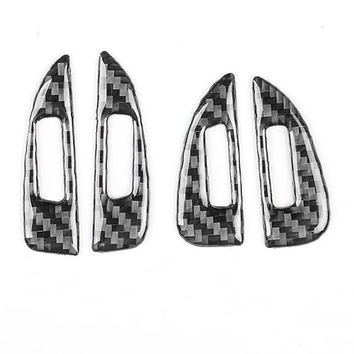 NVCNX Real Premium Carbon Fiber Accessories for Dodge Durango 2011-2020 2012 2013 2014 2015 2016 2017 2018 2019 Car Dash Air Vent Cover Interior Trim Sticker Decal 4PCs - color: 2011-2020 Dash Air Vent Trim