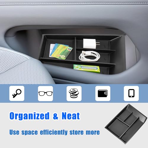 Center Console Organizer Compatible with 2024 2025 2026 VW Volkswagen Atlas Center Console Storage Box Interior Accessories(3PCS Center Console Tray)