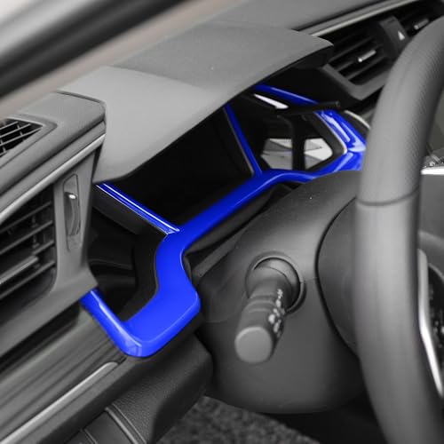 YINGTUU for Honda 10th Gen Civic 2016-2021 Accessories Dash Board Trim Cover Interior Glossy Blue - color: Dash Board Trim Cover-Blue