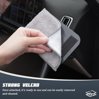 Car Windshield Cleaning Tool, Vehicle Window Glass Cleaner with 2 Reusable Microfiber Pads & Extendable Handle, Automotive Interior Windscreen Wash Kit, Universal for Most Vehicles - size: 2 Reusable Microfiber Pads
