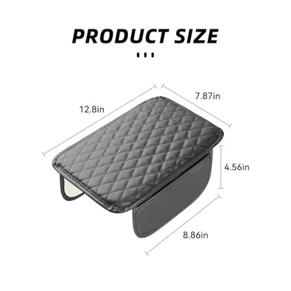 Upgraded Car Middle Center Console Cover with 2 Storage, Universal Microfiber Leather Car Armrest Cover Cushion Universal Vehicle Middle Console Cover, Most Vehicle, SUV, Truck (Gray) - color: Gray