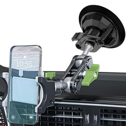 Suction Cup Phone Mount, Ultra-Stable Phone Holder for Vlog Shooting, 360 Rotation for Windshield, Roof Glass, Car Window, Fit for All Smartphones - style: Standard