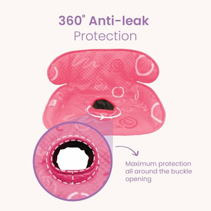Piddle Pad 2-Pack, Potty Training Car Seat Protector, Toddler Car Seat Cover & Stroller Protector, Machine Washable Waterproof Car Seat, Anti-Slip, Universal Fit (Pink) - color: Pink