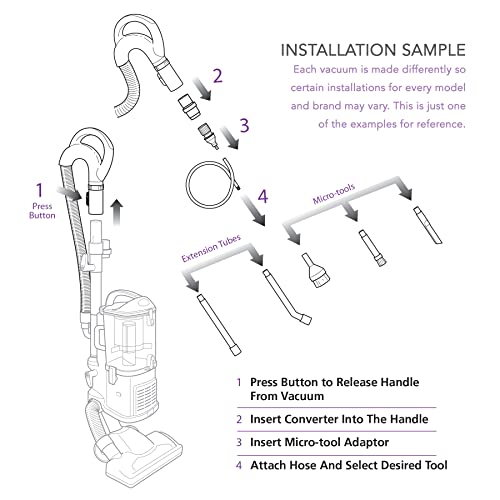 MaximalPower Mini/Micro Vacuum Cleaner Attachment Tool Kit 8 Pcs Set