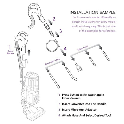 MaximalPower Mini/Micro Vacuum Cleaner Attachment Tool Kit 8 Pcs Set
