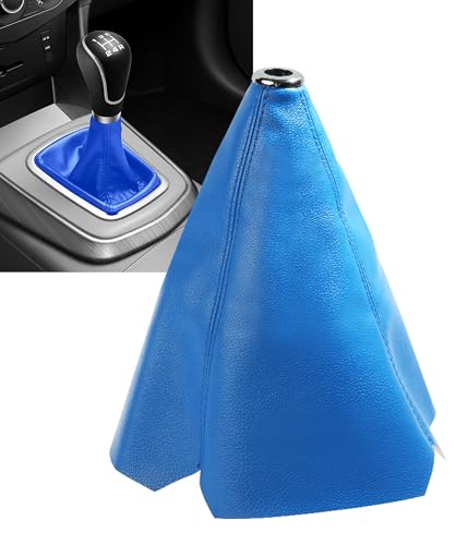 Shift Boot,Car Accessories Car Shifter Boot Cover Dust Cover,Universal Manual/Automatic Gear Shift Covers,Automotive Replacement,Interior Decorative Accessories for Most Cars (Leather Blue) - color: Leather Blue