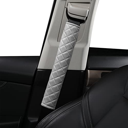 HighnessHwoo Extra Long Seatbelt Covers for Adults Kids Women & Men, Soft Car Seat Belt Strap Cushion for Sedan, SUV, Trucks, Shoulder Neck Chest Protector Pads, Auto Accessories, 2pcs, Gray, 13in - color: Gray, size: 13in - 2pcs