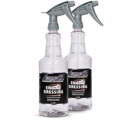LANE'S Engine Dressing | Professional Engine Bay Cleaner and Protector Shine | Prevents Rubber Hoses Fading and Cracking | Easy to Use, Dust Resistant Degreaser & Detail Spray | 32 oz, 2 Pack - size: 32 Fl Oz (Pack of 2)