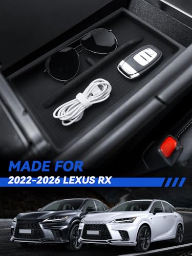 for Lexus RX350 Center Console Organizer Double-Layer 2023 2024 2025 2026 Lexus RX350/RX450/RX500 Accessories Armrest Box Storage Organizer Tray 2-Pack - size: for 2022-2026 Lexus RX