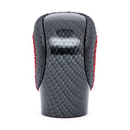 Gear Shift Knob Shifter for Lexus ES GS GX is NX RC RX 200t 300 350 3450h 450hL 350L (Red Stitch/Carbon Fiber Pattern) - color: Red Stitch / Carbon Fiber Pattern