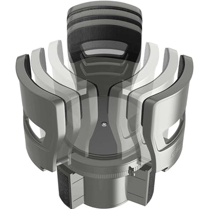 GORILLA GRIP Patent Pending Adjustable Car Cup Holder Expander, Keeps Water Bottle Secure, Expands to Fit 18 to 48 oz Large Bottles, Yeti, Owala, Stanley with Handle, Coffee Mug Insert for Cars, Gray - color: Gray