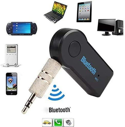 Bluetooth Receiver 5.0 Wireless Audio Receiver, 3.5mm Jack AUX car Audio/Wired Headset/Home Stereo System Compatible, can be Connected to Smartphone/Tablet Bluetooth, Hands-Free Compatible Microphone