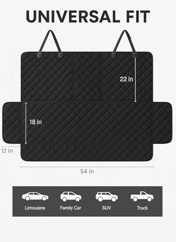 fidozen Waterproof Dog Car Seat Cover for Back Seat, Split Car Seat Covers for Dogs, Pet Backseat Cover for Dogs in Car, Nonslip Car Seat Protector, Seat Covers for Cars SUV Truck,seat Belt