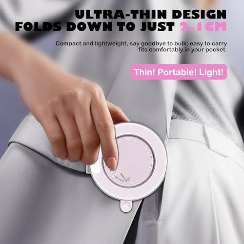 Magnetic Car Phone Holder, 360° Adjustable Suction Cup Universal Phone Mount, Multi-Scene for Car Office Gym Home, Compatible with iPhone 17/16 Pro Max & Other Magnetic Phones (White) - color: White